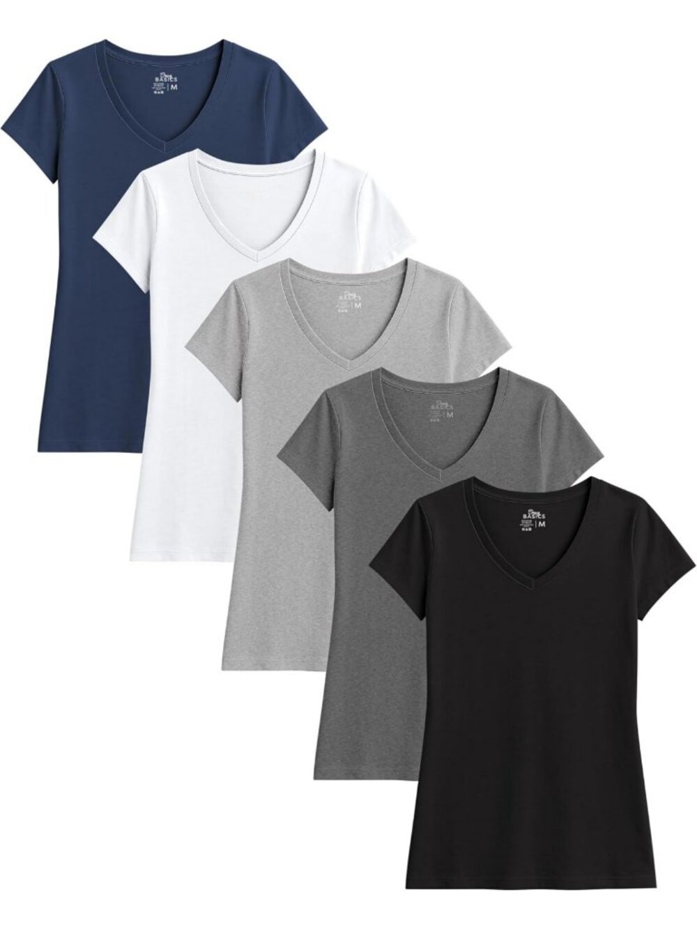 Stylish Women's Cotton Stretch V-Neck T-Shirts | Casual & Active Short Sleeve